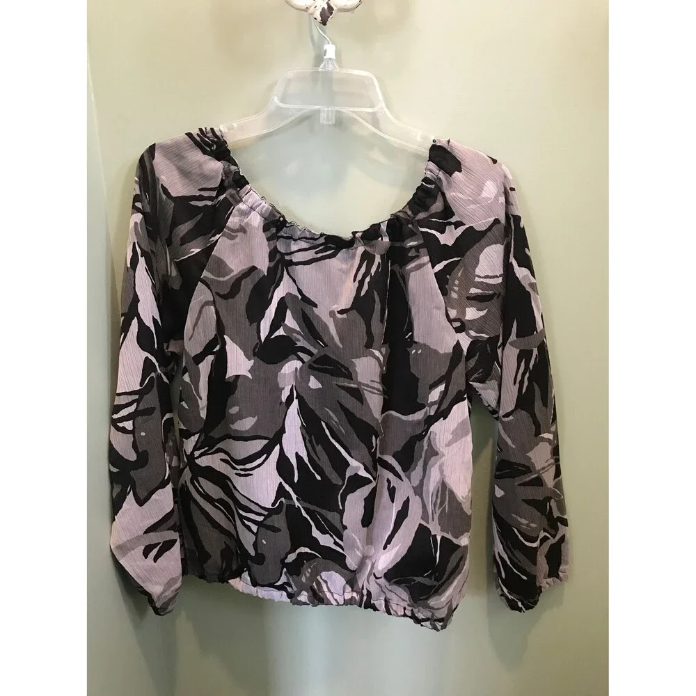 a.n.a. long sleeve off-the-shoulder blouse -size M